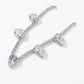 White Rhodium Plated Tennis 5 Zirconia Drops Necklace