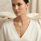 Small Cross Catholic in Tennis Necklace - 18K Gold Plated