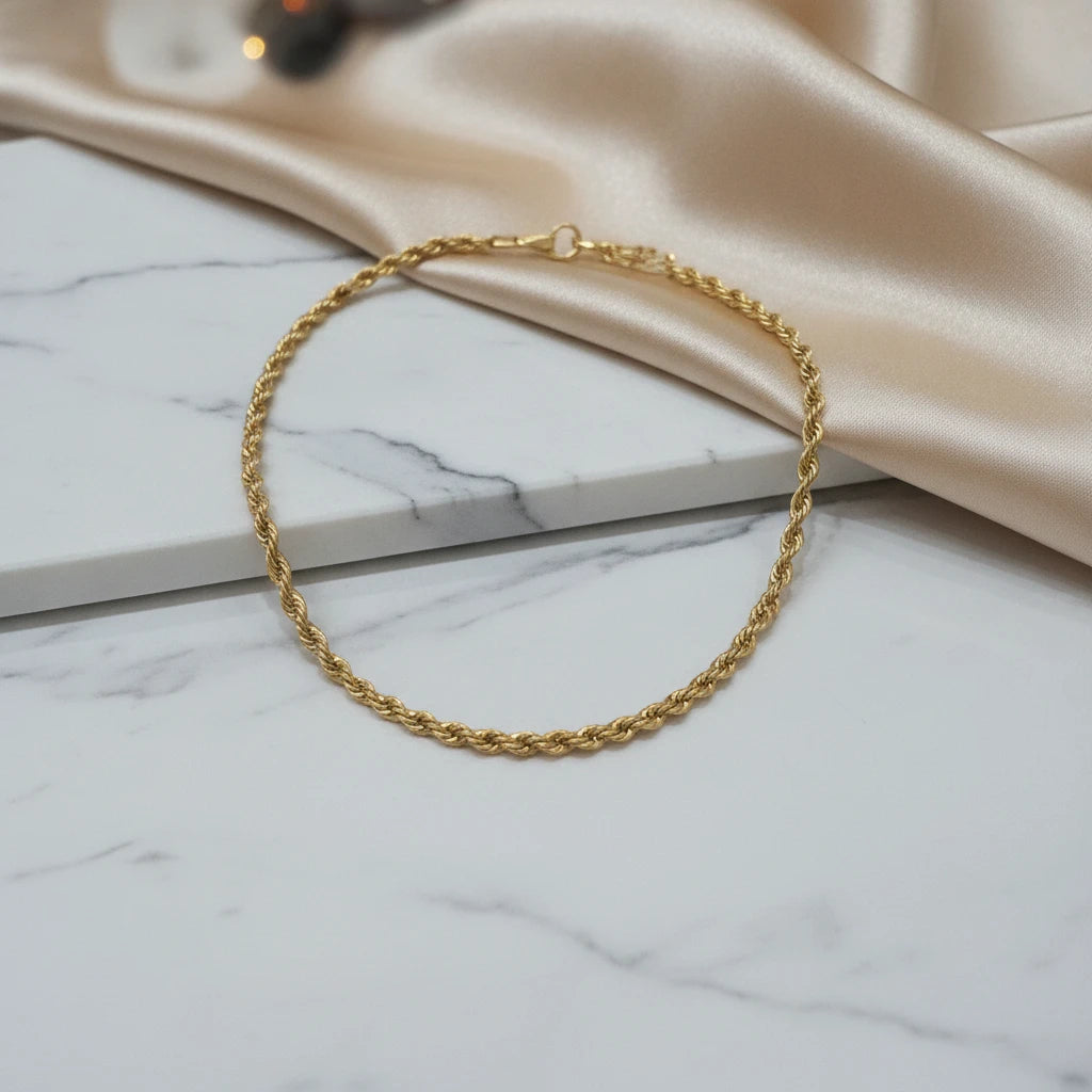 Rope Chain 55cm (5mm) Necklace - 18K Gold Plated