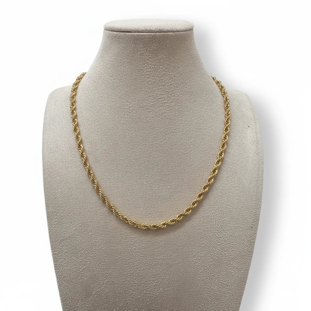 Rope Chain 55cm (5mm) Necklace - 18K Gold Plated