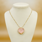 Pink Sapphire Heart Necklace - 18K Gold Plated