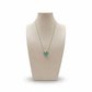 Blue Acqua Marine Heart Necklace - 18K Gold Plated