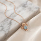 Blue Sky Topaz Boy Necklace - 18K Gold Plated