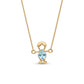 Blue Sky Topaz Boy Necklace - 18K Gold Plated