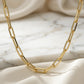 Thick Paperclip Necklace 62cm - 18K Gold Plated
