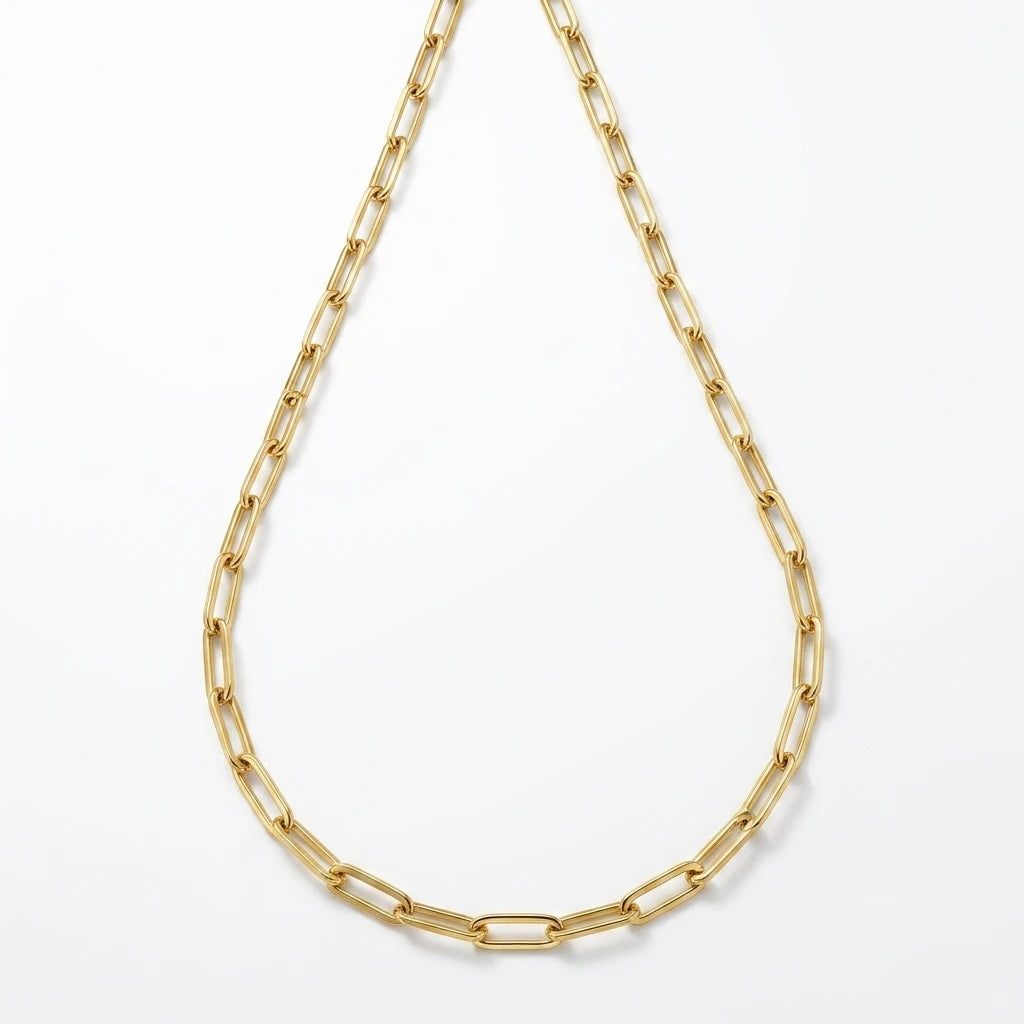 Thick Paperclip Necklace 72cm - 18K Gold Plated