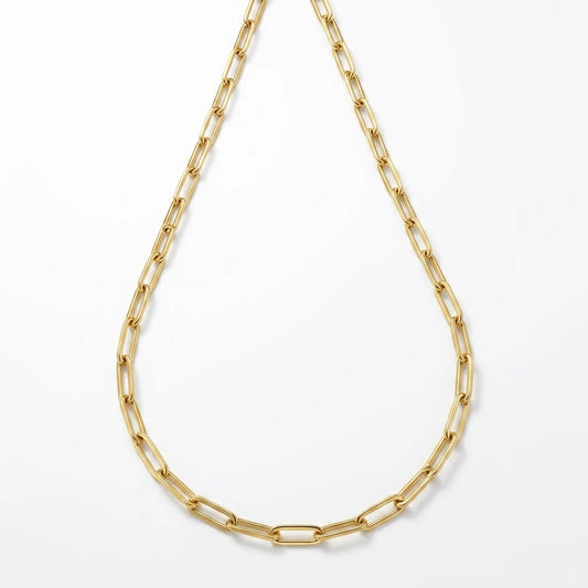 Thick Paperclip Necklace 62cm - 18K Gold Plated