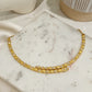 Rigid Serpent Studded Zirconia Necklace - 18K Gold Plated