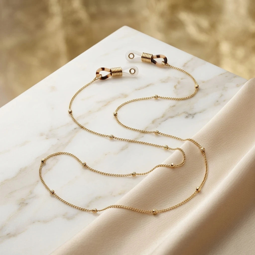 Glasses Holder and Necklace - 18K Gold Plated