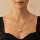Reliquary Heart in Rope Chain Necklace - 18K Gold Plated
