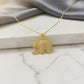 Studded Elephant Pendant Necklace - 18K Gold Plated