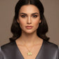 Studded Elephant Pendant Necklace - 18K Gold Plated