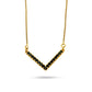 Navy Blue Zirconia Studded Necklace - 18K Gold Plated
