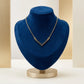 Navy Blue Zirconia Studded Necklace - 18K Gold Plated