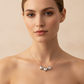 Three Heart Bi-Color Necklace - White Rhodium and 18K Gold Plated