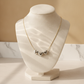 Three Heart Bi-Color Necklace - White Rhodium and 18K Gold Plated