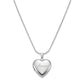 Reliquary Heart Pendant Necklace - White Rhodium Plated