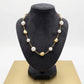 Brushed Details and Pearls Necklace - 18K Gold Plated