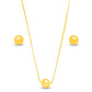 Delicate Ball Necklace and Earrings Set - 18K Gold Plated