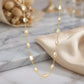 18K Gold Plated Delicate Pearls Necklace 40cm