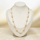 18K Gold Plated Delicate Pearls Necklace 40cm