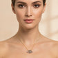 Three Heart Bi Color Necklace - 18K Gold Plated