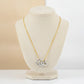 Three Heart Bi Color Necklace - 18K Gold Plated