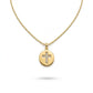 Religious Studded Zirconia Cross Pendant Necklace -18K Gold Plated