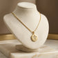 Religious Studded Zirconia Cross Pendant Necklace -18K Gold Plated