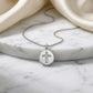 Religious Studded Zirconia Cross Pendant Necklace - White Rhodium Plated