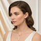 Religious Cross Studded Zirconia Pendant Necklace - 18K Gold Plated