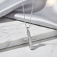 Religious Cross Studded Zirconia Pendant Necklace - White Rhodium Plated