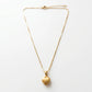 Small Brushed Heart Pendant Necklace -18K Gold Plated