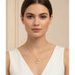 Studded Zirconia Heart Necklace -18K Gold Plated