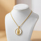 Religious Studded Zirconia Necklace - 18K Gold Plated