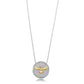 Holy Spirit in Studded Pendant Necklace - White Rhodium Plated
