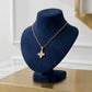 Studded Zirconia Clover Necklace -18K Gold Plated
