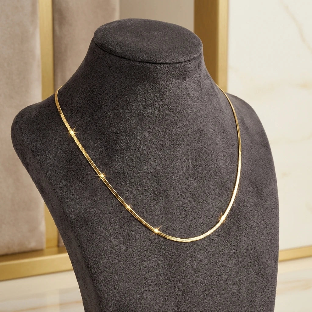 45cm Italian Necklace - 18K Gold Plated