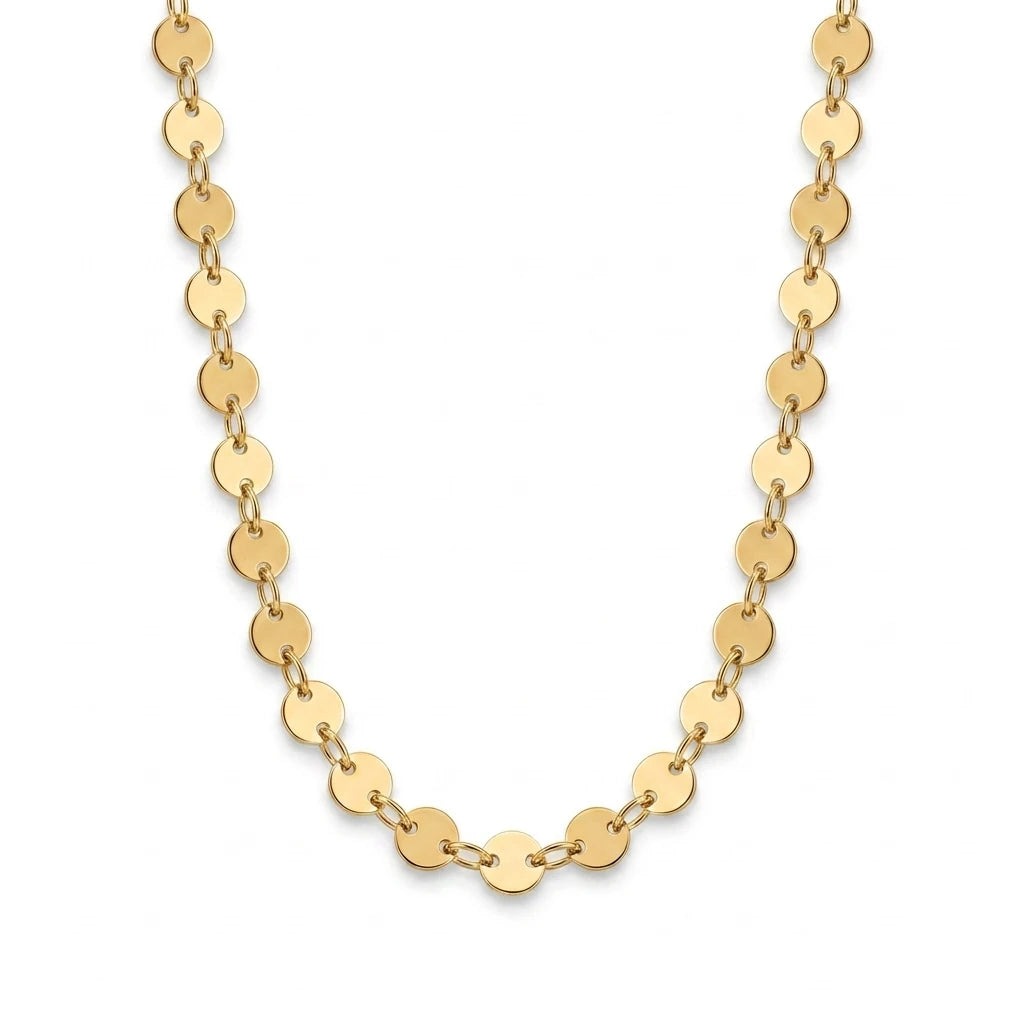 Delicate Mini Circle Kids Necklace - 18K Gold Plated
