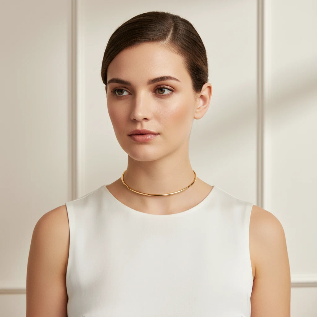 Customizable Wire Choker - 18K Gold Plated