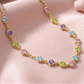 Small Colorful Zirconia Kids Necklace - 18K Gold Plated
