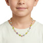 Small Colorful Zirconia Kids Necklace - 18K Gold Plated