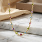 Colorful Mini Cubic Zirconia Kids Necklace - 18K Gold Plated