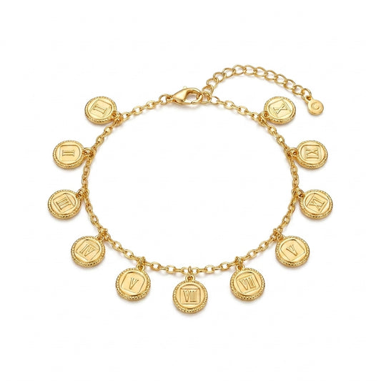 Religious Ten Commandments Bracelet - 18K Gold Plated