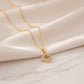 Studded Zirconia Clover Necklace -18K Gold Plated