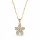 Studded Zirconia Flower Necklace -18K Gold Plated