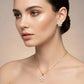 Pave Flower Stud Earrings - 18K Gold Plated