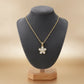 Studded Zirconia Flower Necklace -18K Gold Plated