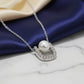 Delicate Pearl Necklace - White Rhodium Plated