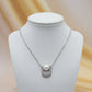 Delicate Pearl Necklace - White Rhodium Plated